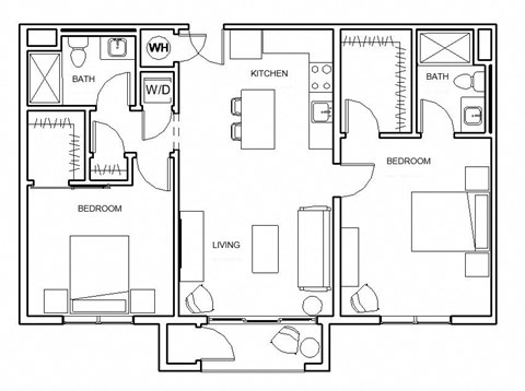 Forest Floor Plan at Hibernia Apartments, St Louis, Missouri